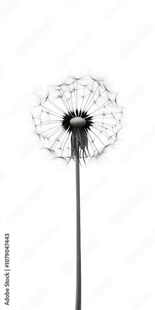 custom made wallpaper toronto digitalFluffy Blowball Seed Head Dancing in the Wind in a Summery Meadow