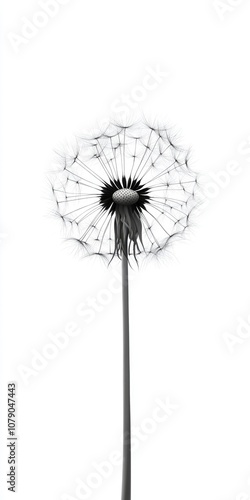 Wallpaper Mural Fluffy Blowball Seed Head Dancing in the Wind in a Summery Meadow Torontodigital.ca