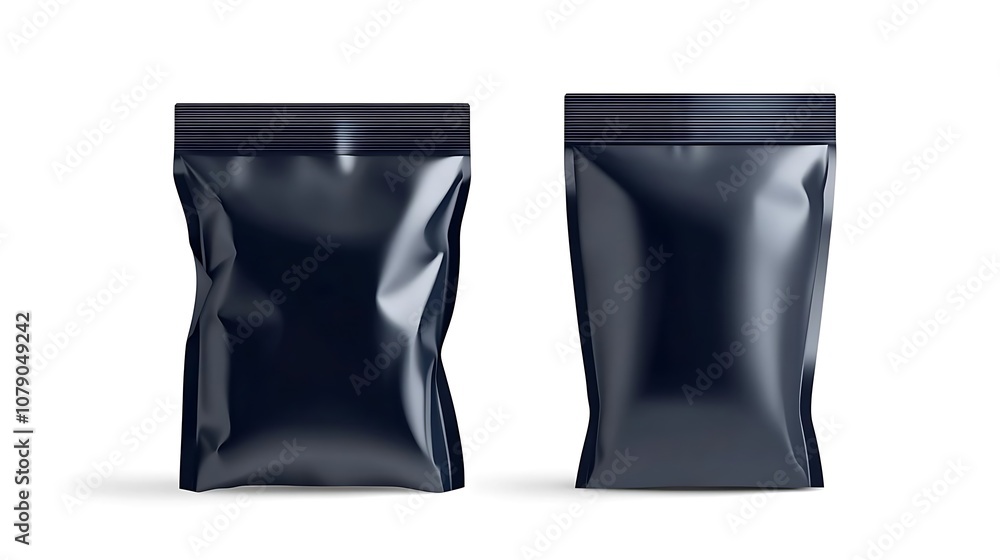Blank Black Stand Up Pouch Packaging Mockup Blank Black Stand Up Pouch Packaging Mockup
