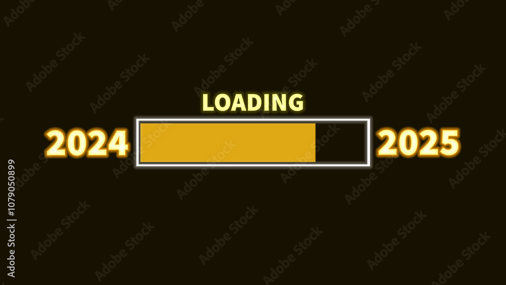 New year 2024 to 2025 loading concept. Year change concept, new year, annual plan, growth strategy, business planning New year 2024 to 2025 loading concept. Year change concept, new year, annual plan, growth strategy, business planning