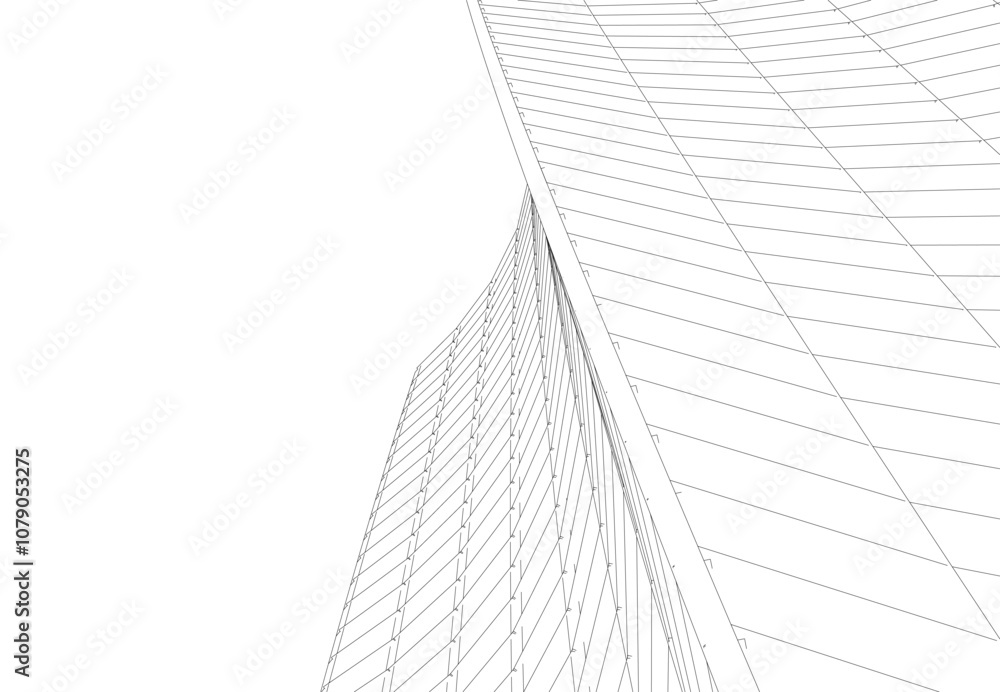 abstract architecture building vector drawing abstract architecture building vector drawing