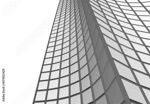 abstract architecture building vector drawing