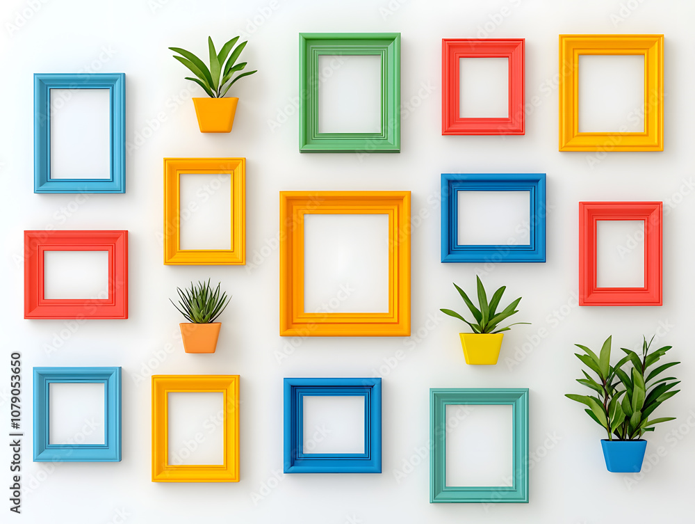 Memory collage template with empty frames isolated on white Memory collage template with empty frames isolated on white