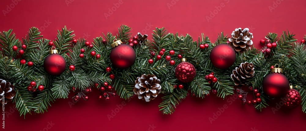 A red background with a red ribbon and a bunch of red A red background with a red ribbon and a bunch of red