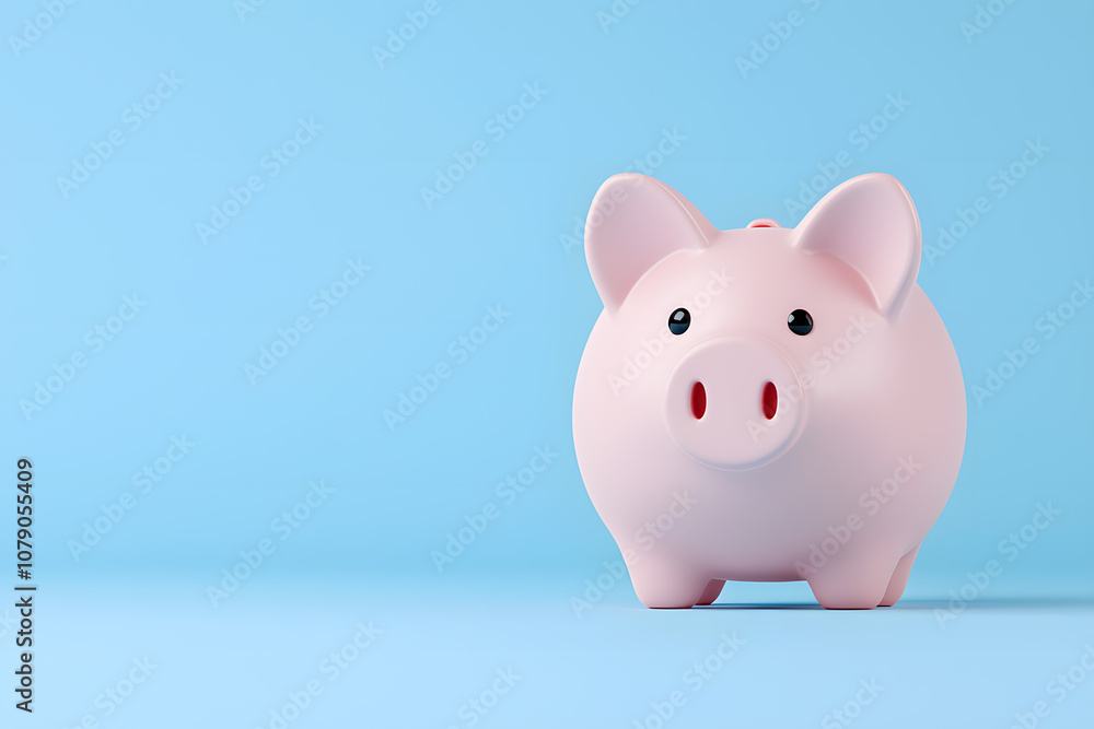 Cute pink piggy bank icon, 3D render, isolated on white background Cute pink piggy bank icon, 3D render, isolated on white background