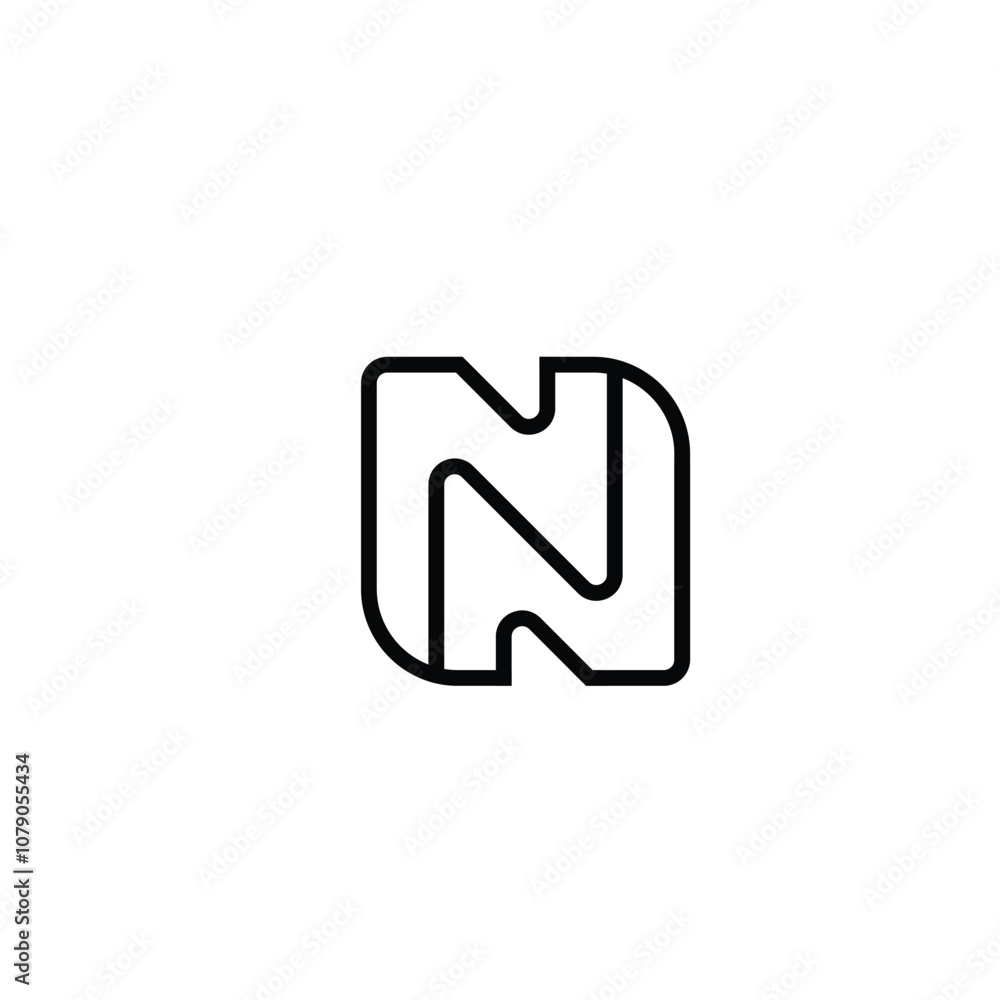 N Letter monogram logo design N Letter monogram logo design