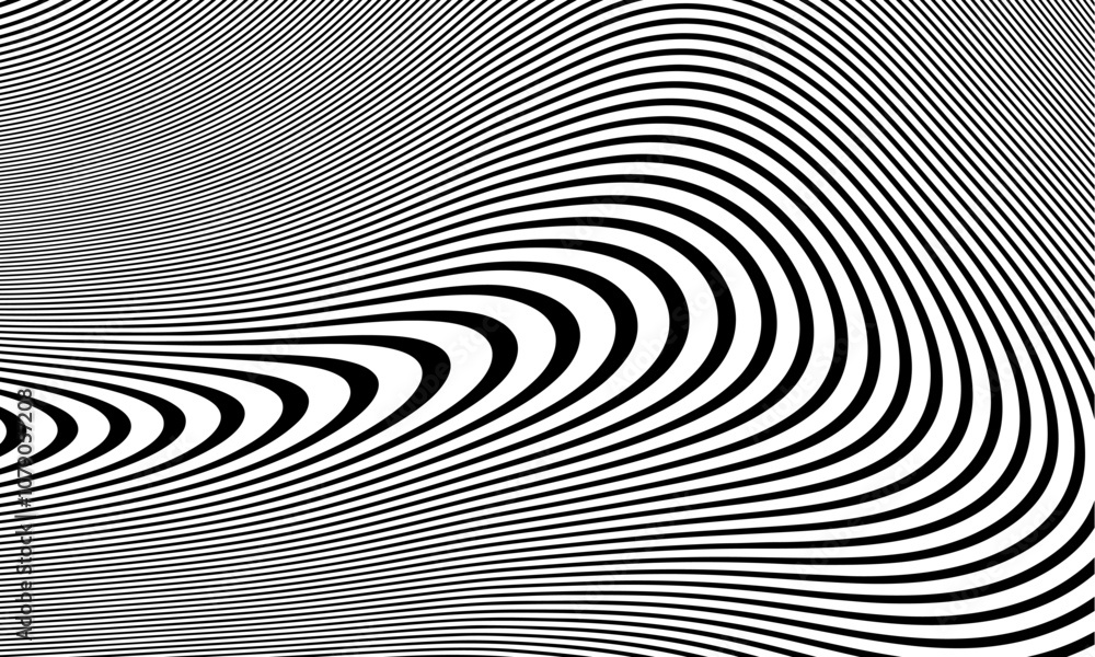 Abstract Black and White Curved Stripes, Digital Art , Black and White , Stripes , Abstract Vector Background Abstract Black and White Curved Stripes, Digital Art , Black and White , Stripes , Abstract Vector Background