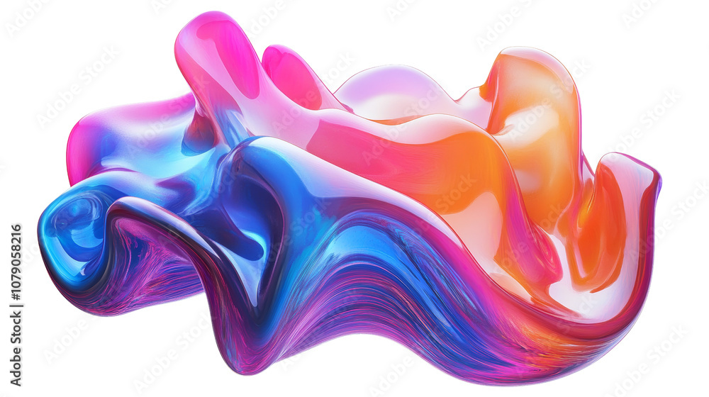 Abstract Colorful Gradient Blob Shape in Pink, Blue, and Orange Abstract Colorful Gradient Blob Shape in Pink, Blue, and Orange