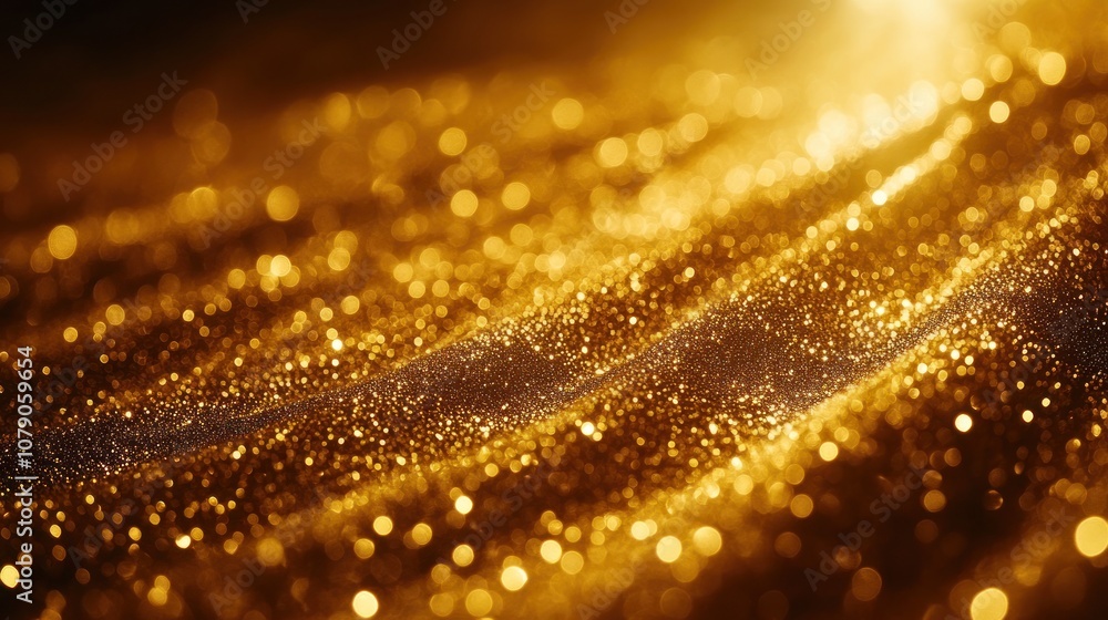 Abstract golden glitter background with soft light. Abstract golden glitter background with soft light.