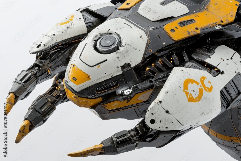 Futuristic Robot Design Close-Up Futuristic Robot Design Close-Up