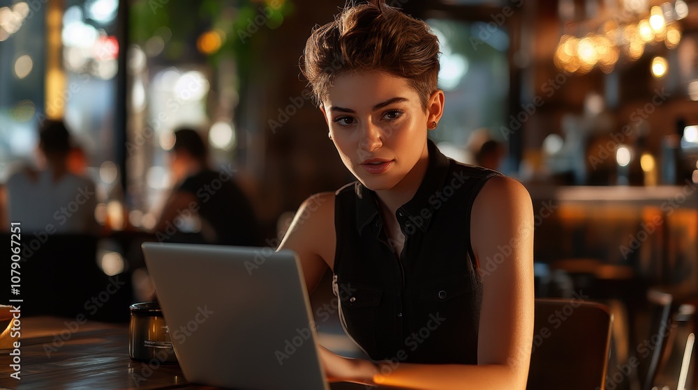 The Woman Using Laptop Creatively The Woman Using Laptop Creatively