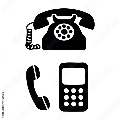 vector illustration of a telephone