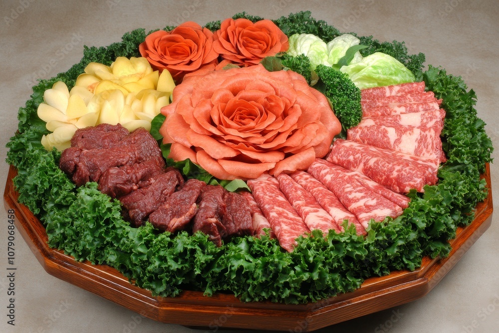 Colorful Meat and Vegetable Platter Colorful Meat and Vegetable Platter