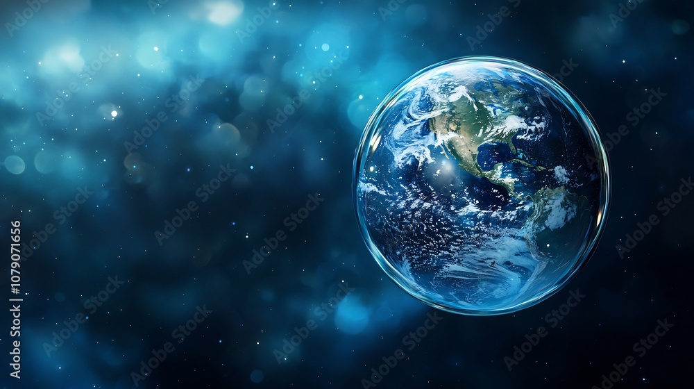 Planet Earth Encapsulated within a Fragile Crystal Ball in the Cosmos Planet Earth Encapsulated within a Fragile Crystal Ball in the Cosmos