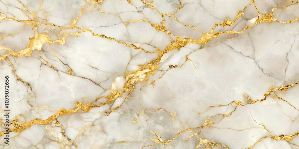 Fototapeta premium Sophisticated White Marble with Delicate Gold Veins for an Elegant Touch