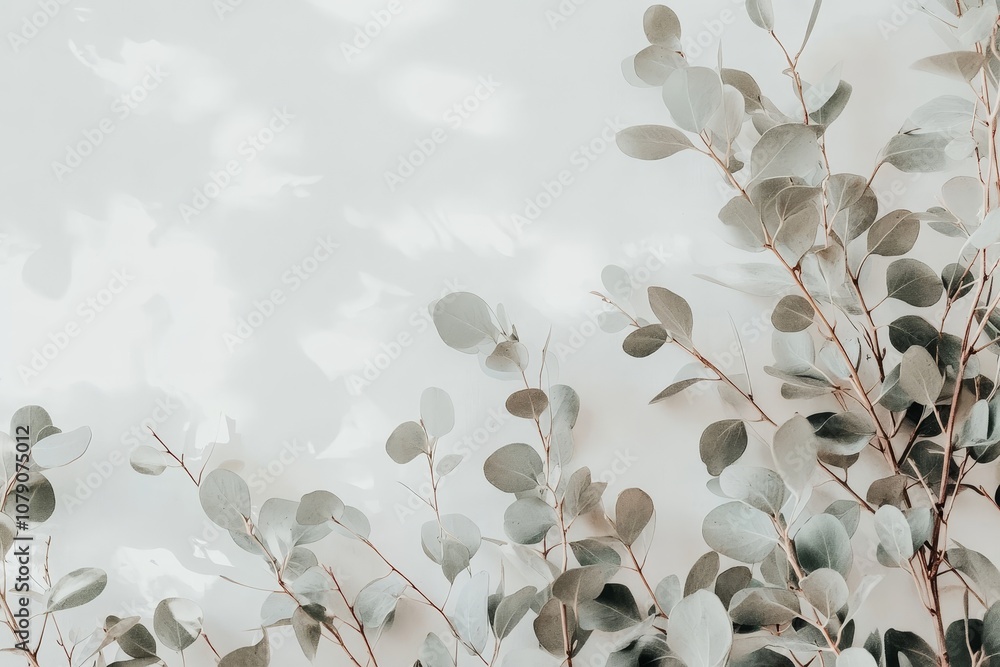 Elegant Greenery on Soft Background Elegant Greenery on Soft Background