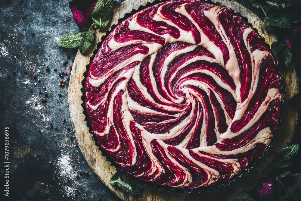 Obraz premium Swirled Berry Tart Delight