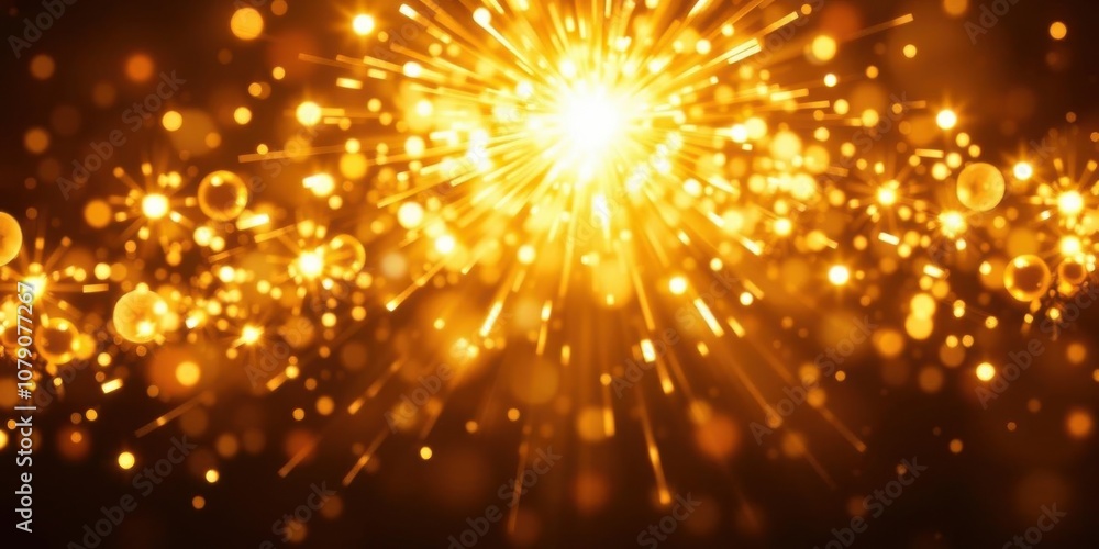 Golden light rays bursting through a dark background creating a stunning and luxurious scene, shining, background, lights Golden light rays bursting through a dark background creating a stunning and luxurious scene, shining, background, lights