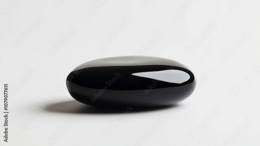 black round vibrant stone on white black round vibrant stone on white
