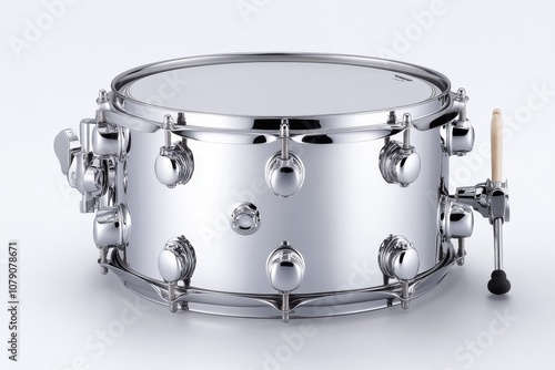 Shiny Chrome Snare Drum photo