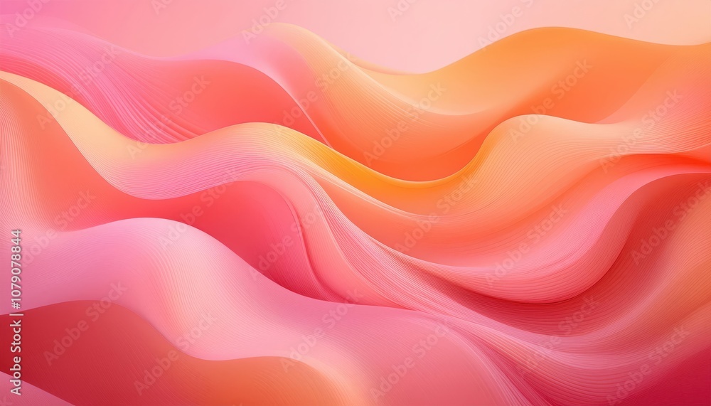 Dreamy Gradient Waves in Pastel Tones. Abstract Background with Soft Fluid Lines and Vibrant Pink Orange Colors, Perfect for Calm, Creative Concepts in Branding, Web Design, and Wallpapers Dreamy Gradient Waves in Pastel Tones. Abstract Background with Soft Fluid Lines and Vibrant Pink Orange Colors, Perfect for Calm, Creative Concepts in Branding, Web Design, and Wallpapers
