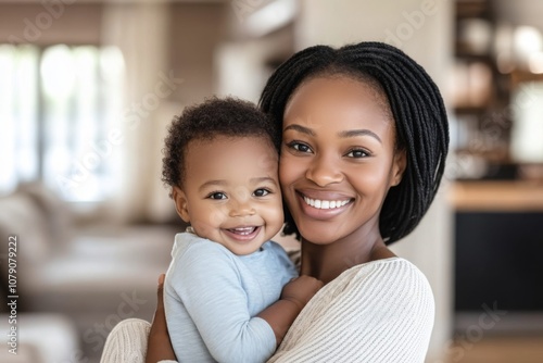 Loving Mother Bonding with Her Adorable Baby Boy