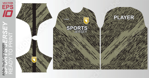 Sport jersey template design for football soccer, racing, gaming, sports jersey abstract design