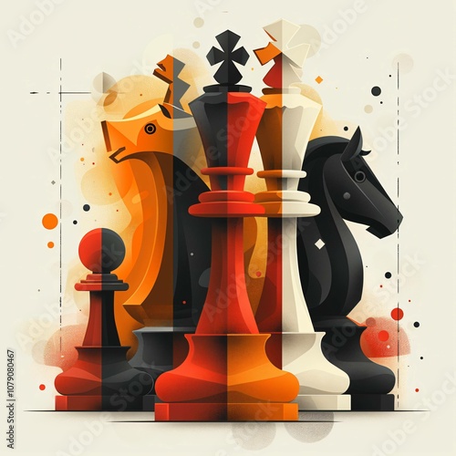 Chess tournament vibrant design
