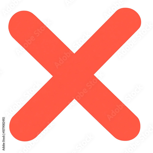 A simple red 'X' symbol against a black background, representing denial, rejection, or cancellation. photo