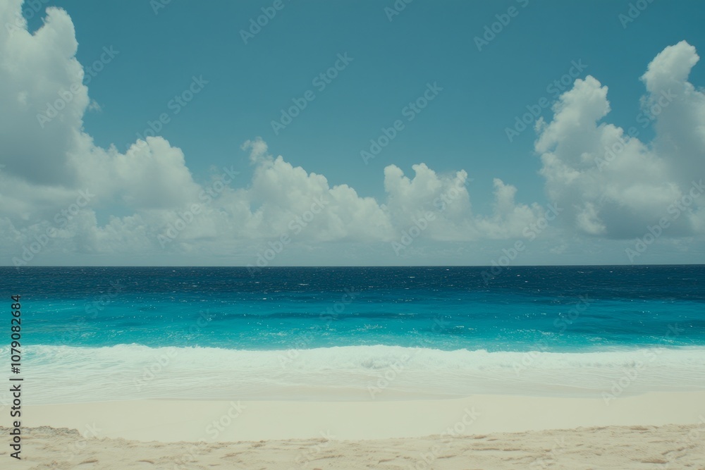 Obraz premium Tranquil Ocean View with Blue Sky