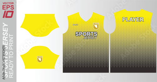 Sport jersey template design for football soccer, racing, gaming, sports jersey abstract design