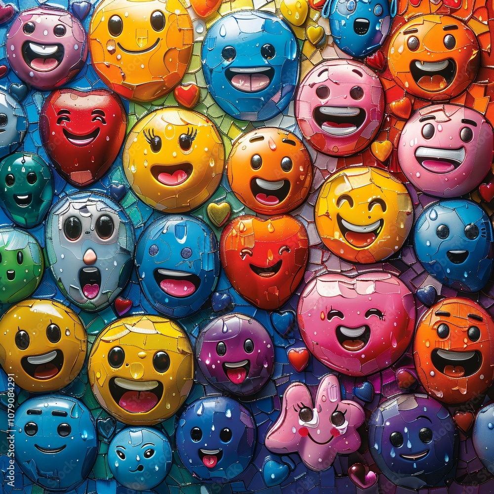 Bright and cheerful emoji design Bright and cheerful emoji design
