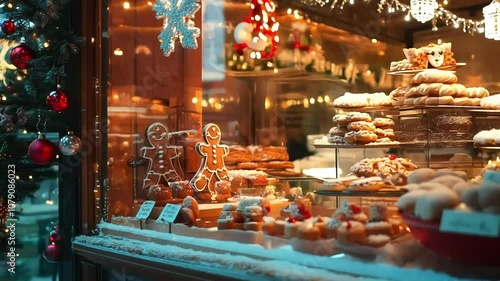 Christmas Bakery Window Display