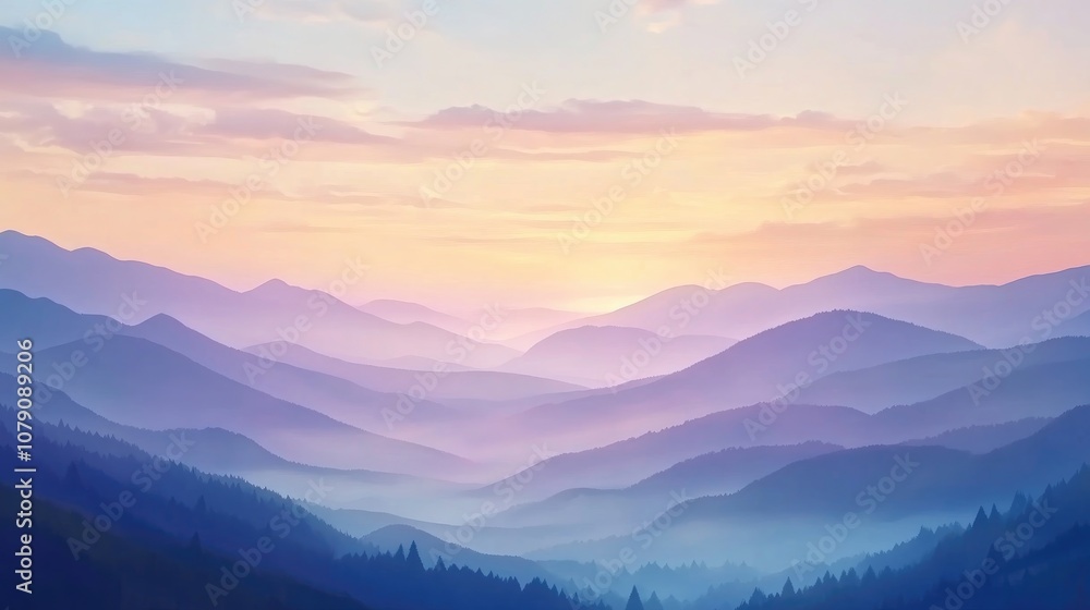 Animated background of mountains showcasing beautiful hills in both morning and evening settings Animated background of mountains showcasing beautiful hills in both morning and evening settings
