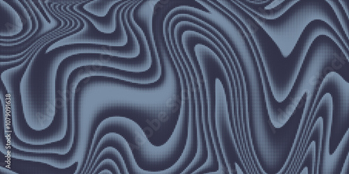 Abstract Dotted Acid Pattern. Vector Geometric Halftone Liquid Texture.