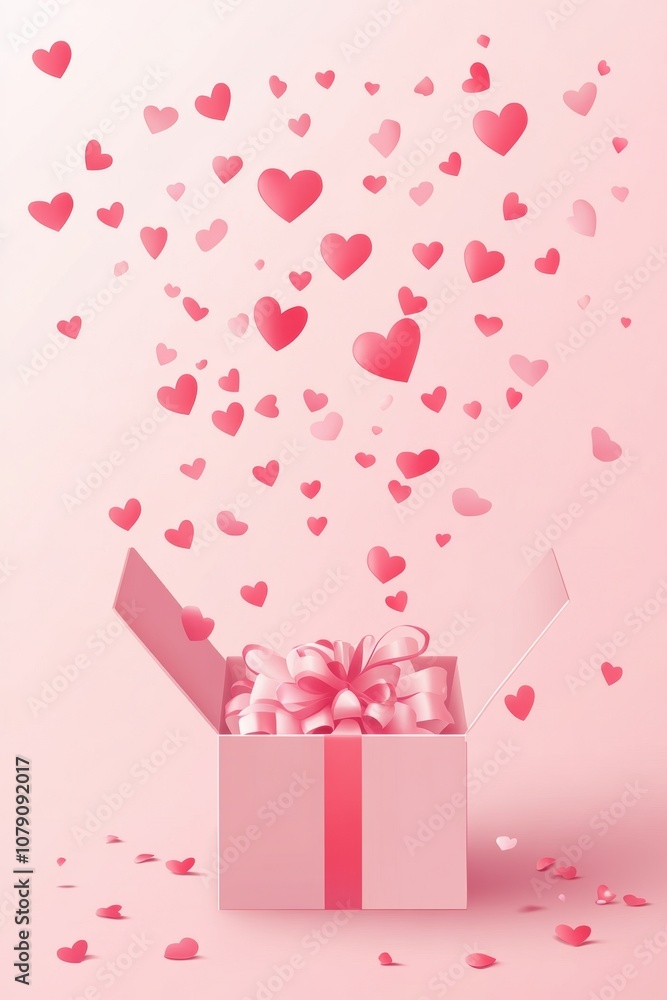 Lovely pink feminine tone gift box for Valentine’s Day, Mother's Day. Lovely pink feminine tone gift box for Valentine’s Day, Mother's Day.