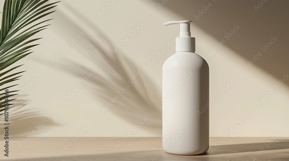 Mockup of a sustainable beauty product with minimalist design on a natural background Mockup of a sustainable beauty product with minimalist design on a natural background