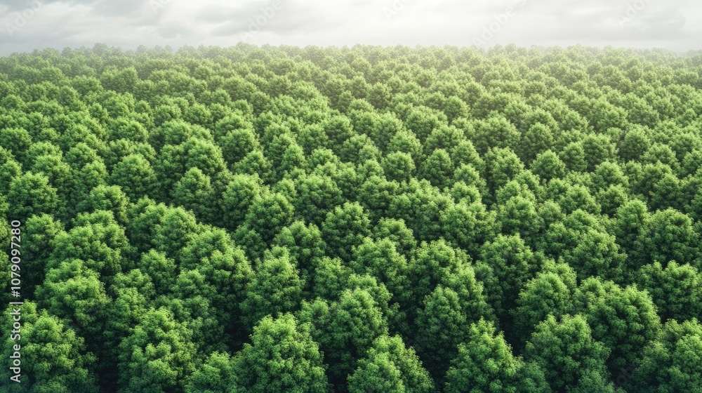 Isolated green forest rendered in 3D against a plain backdrop Isolated green forest rendered in 3D against a plain backdrop