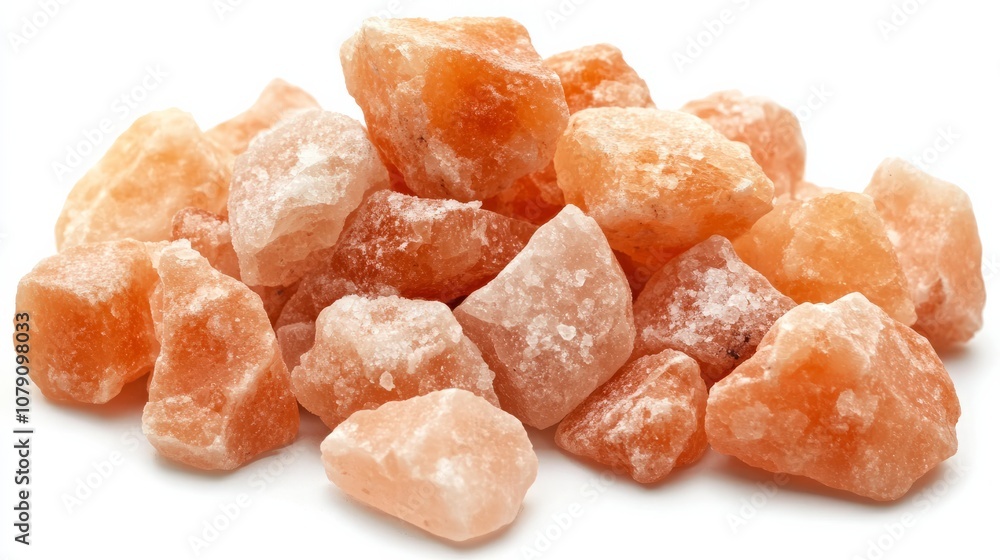 pieces of crushed stones against white background pieces of crushed stones against white background