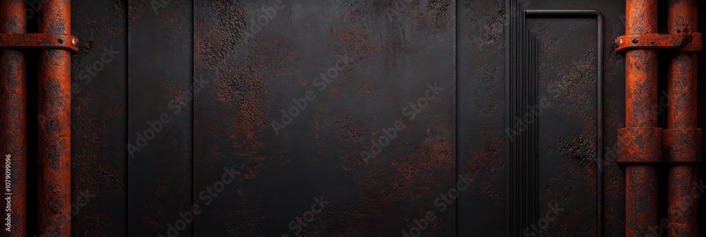 Rugged metal with rusted industrial tones Rugged metal with rusted industrial tones