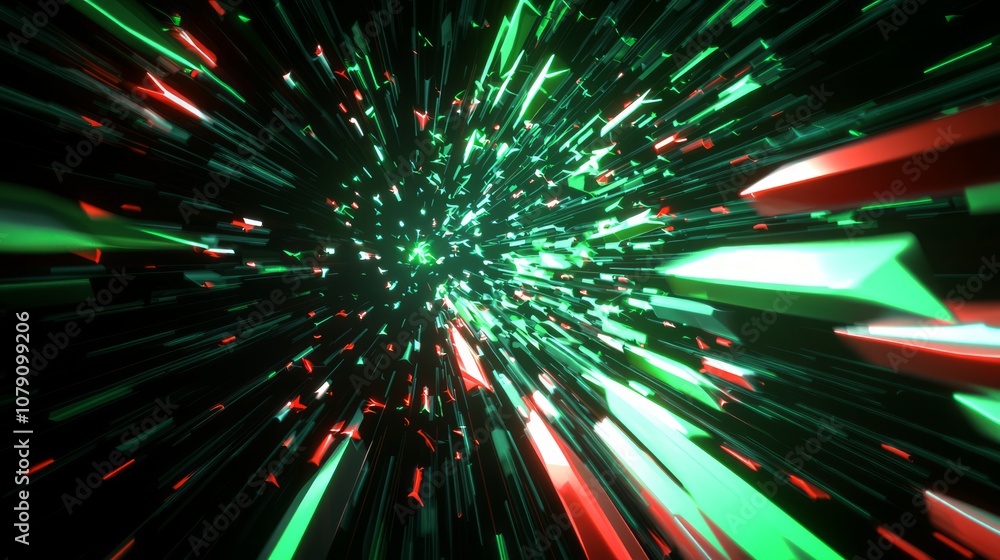 Dynamic 3D Render Illustration of Stock Market Battle with Green and Red Arrows in Ultra-Detailed Visualization Dynamic 3D Render Illustration of Stock Market Battle with Green and Red Arrows in Ultra-Detailed Visualization