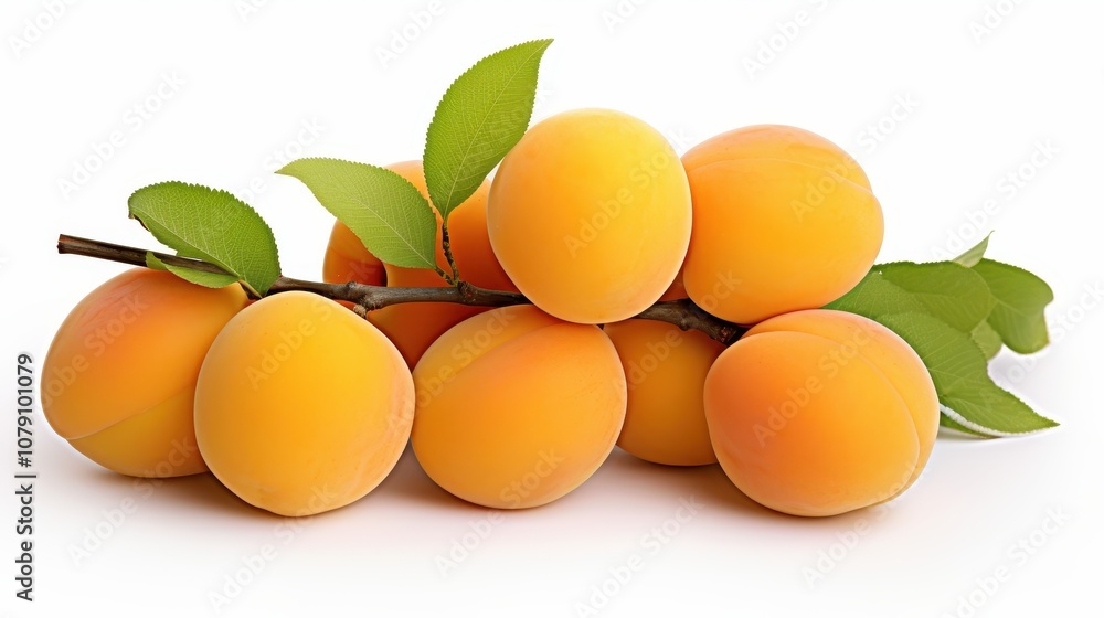 beautiful and delicious apricot on a white background beautiful and delicious apricot on a white background
