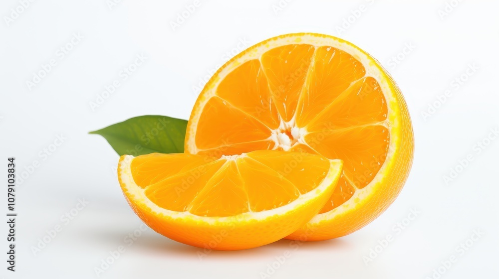Fototapeta premium beautiful and ripe tangerines, oranges on a white background.