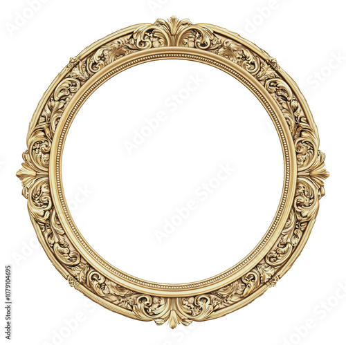 Wallpaper Mural PNG Intricate round gold picture frame Torontodigital.ca