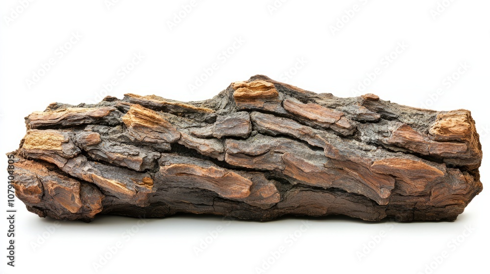 bark of a tree isolated on white bark of a tree isolated on white