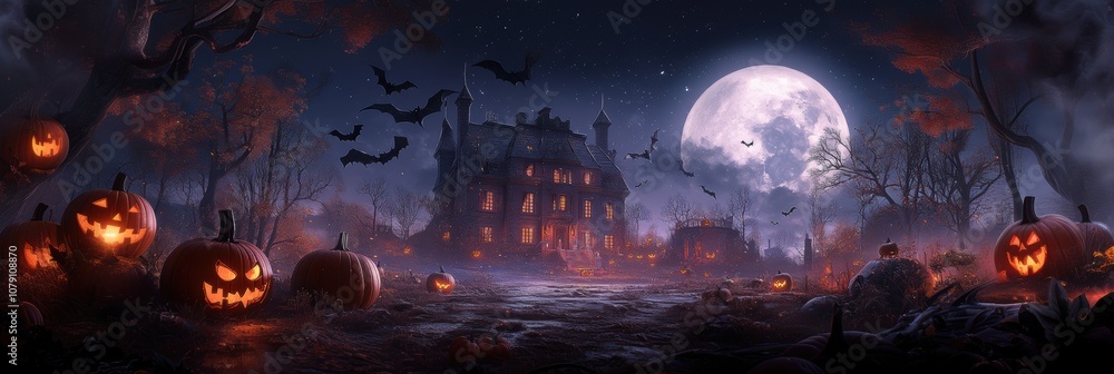Haunted house. Halloween decoration element. Haunted house. Halloween decoration element.