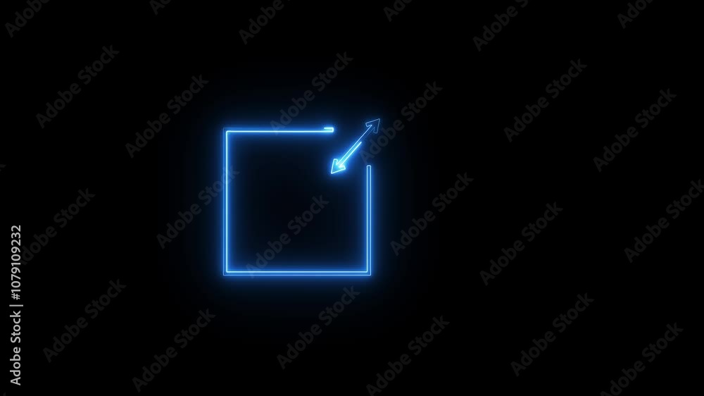 neon direction arrow icon animated video neon direction arrow icon animated video