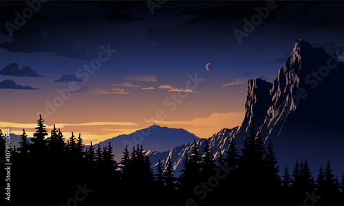sunrise in the mountains