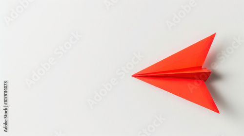 Wallpaper Mural Red paper plane and business strategy on white background, Business success, innovation and solution concept. Torontodigital.ca