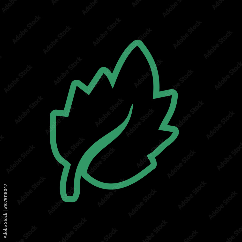 vector logo design leaf outline minimalist vector logo design leaf outline minimalist